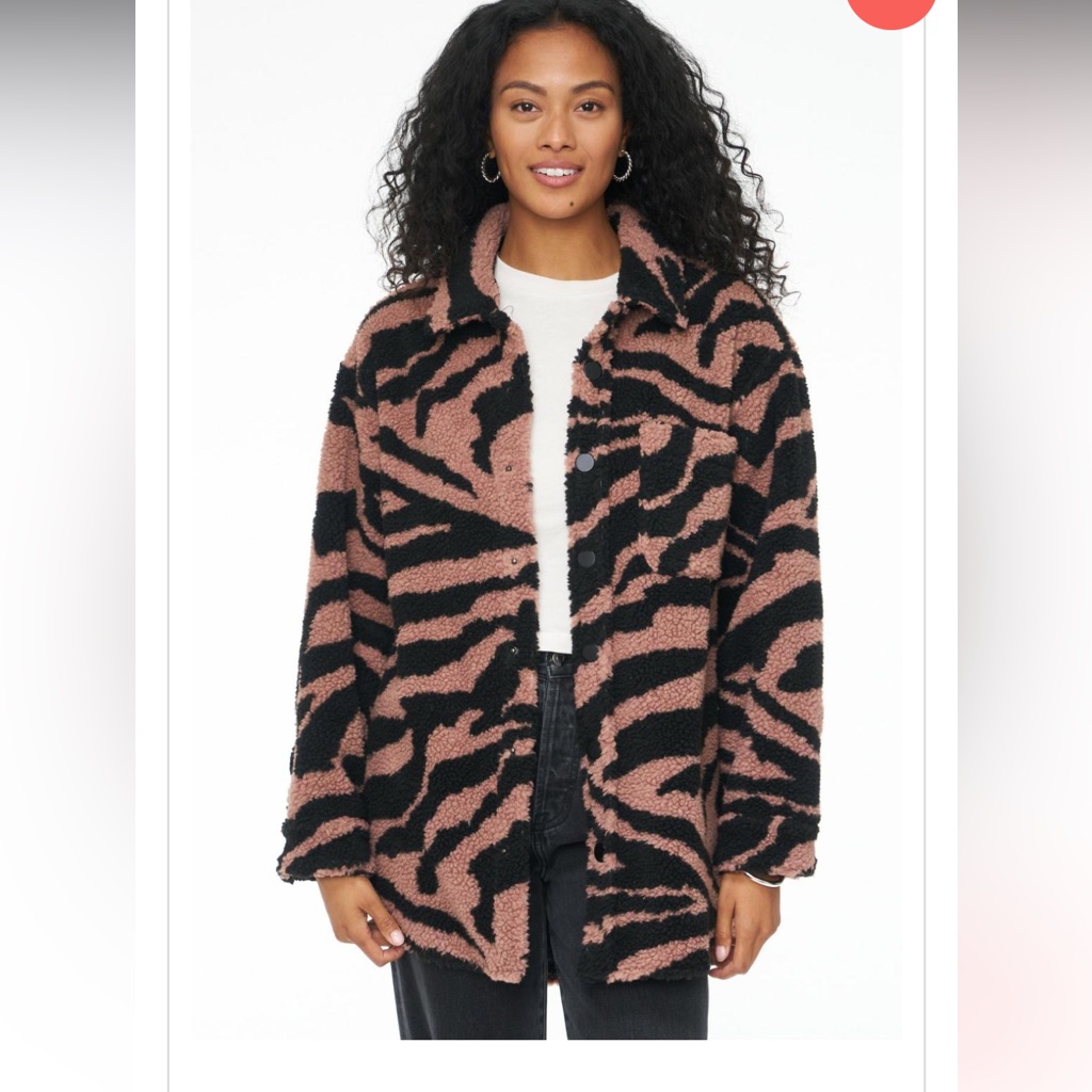Pistola Pink And Black Teddy Jacket